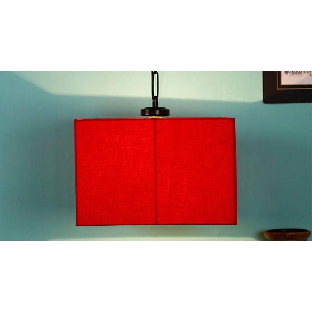 Huxley Red Fabric Hanging Light