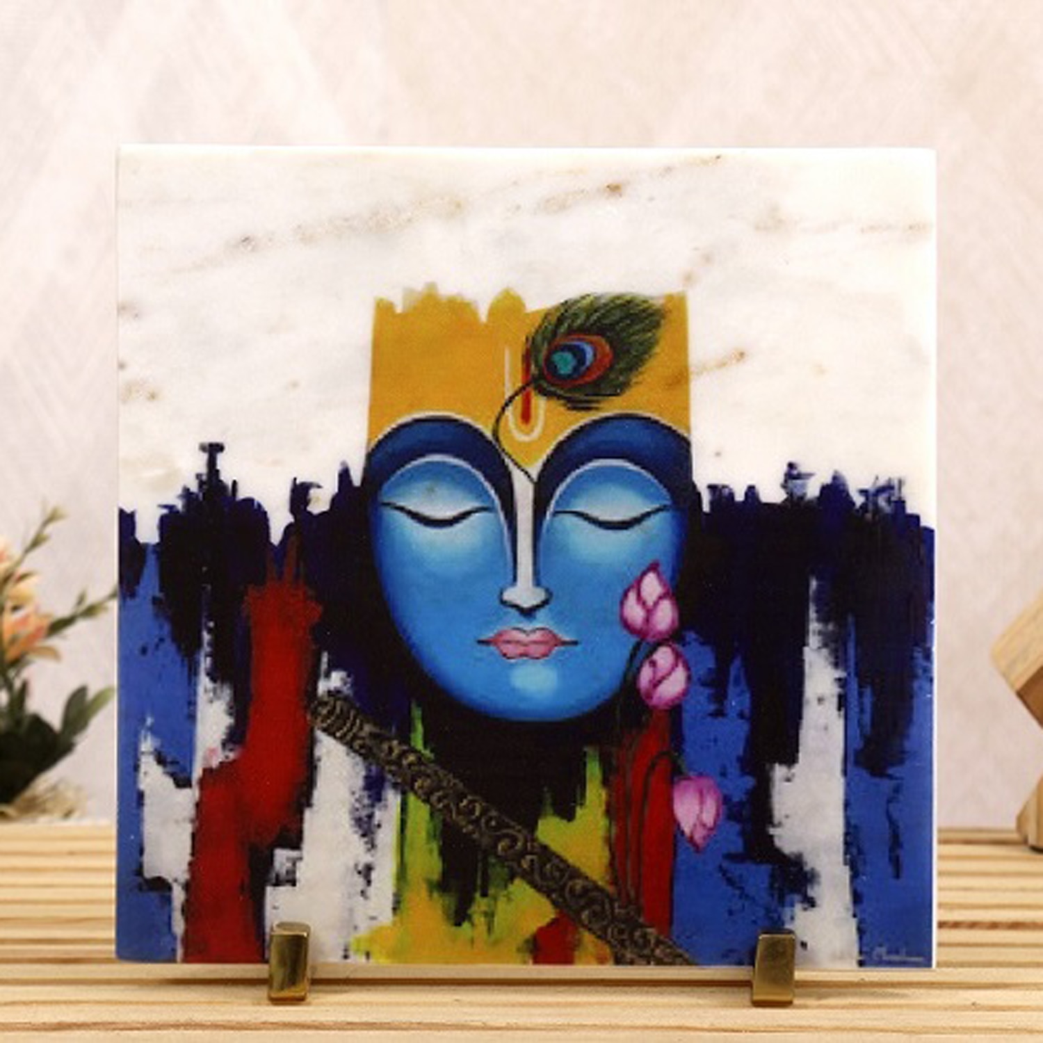 DIVINE KRISHNA Marble Showpiece - Posh N Plush