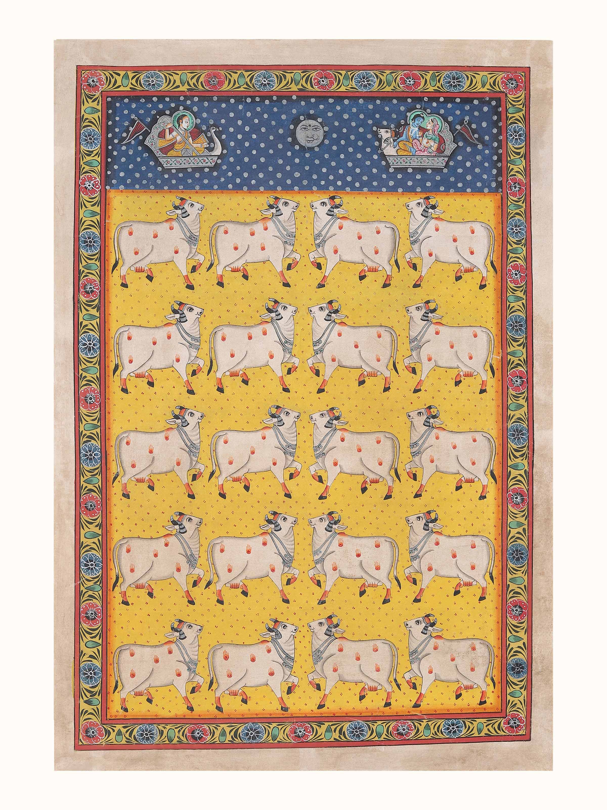 Gopashtami Cows Pichwai Painting