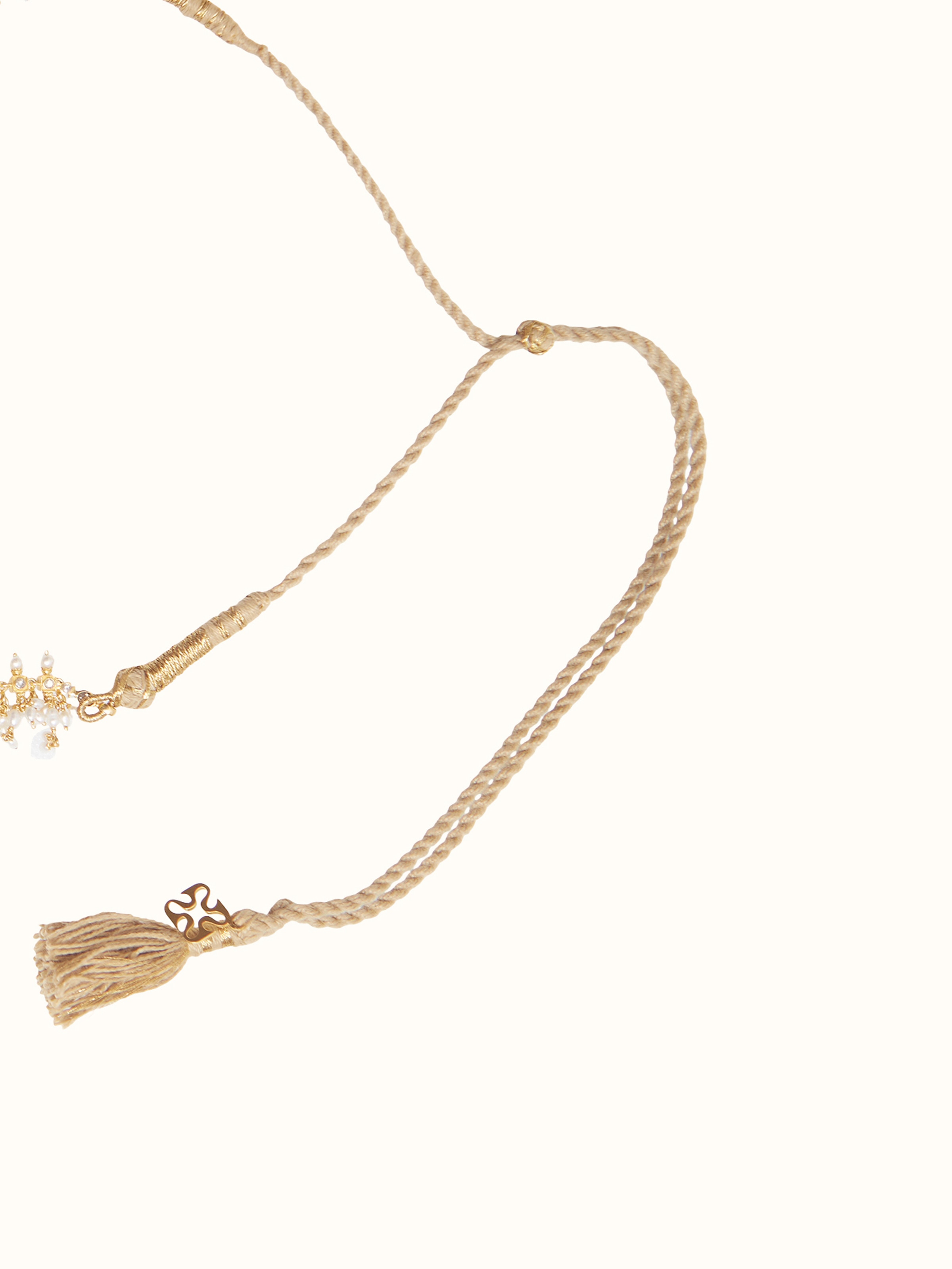 Guttapusalu Long Silver Necklace