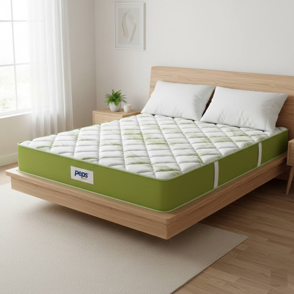 Peps Springkoil Ortho Luxe 10 Inch Pocket Spring Latex Foam Mattress Queen 78x60 - Peps Industries Pvt Ltd