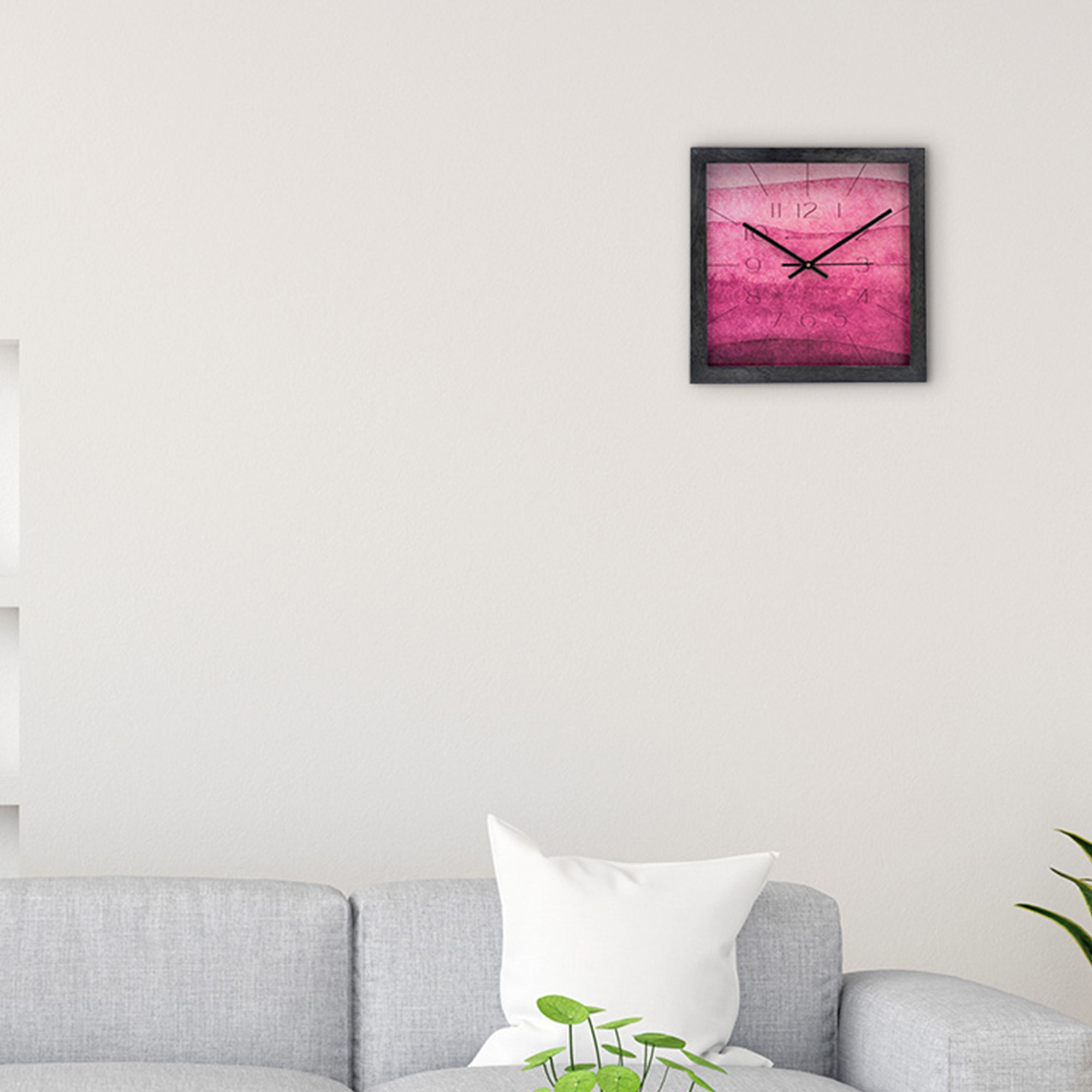 Pink Gradient Artistic Wooden Wall Clock