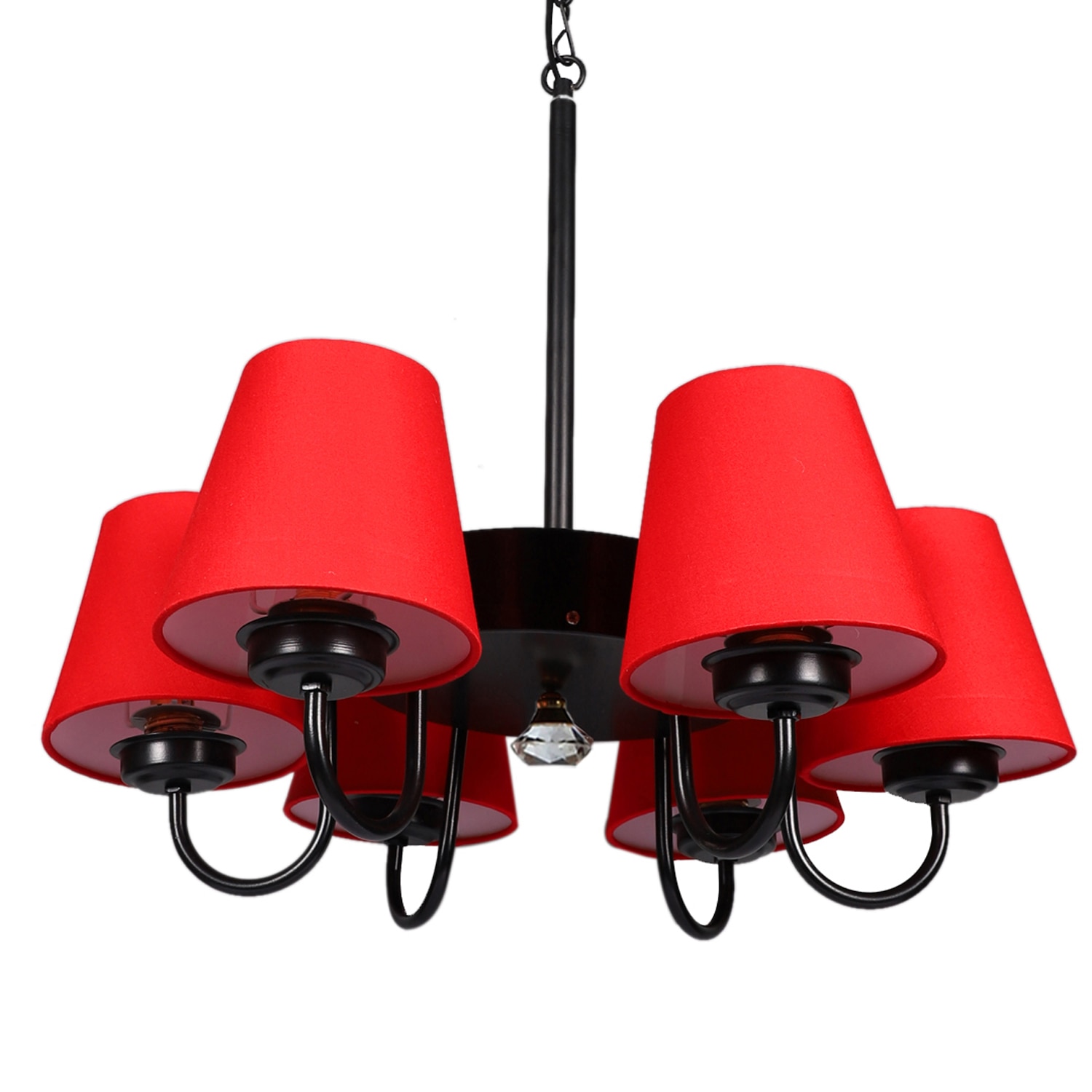 Devansh Black Wall Mounted Lamp With Black  Cotton Shade