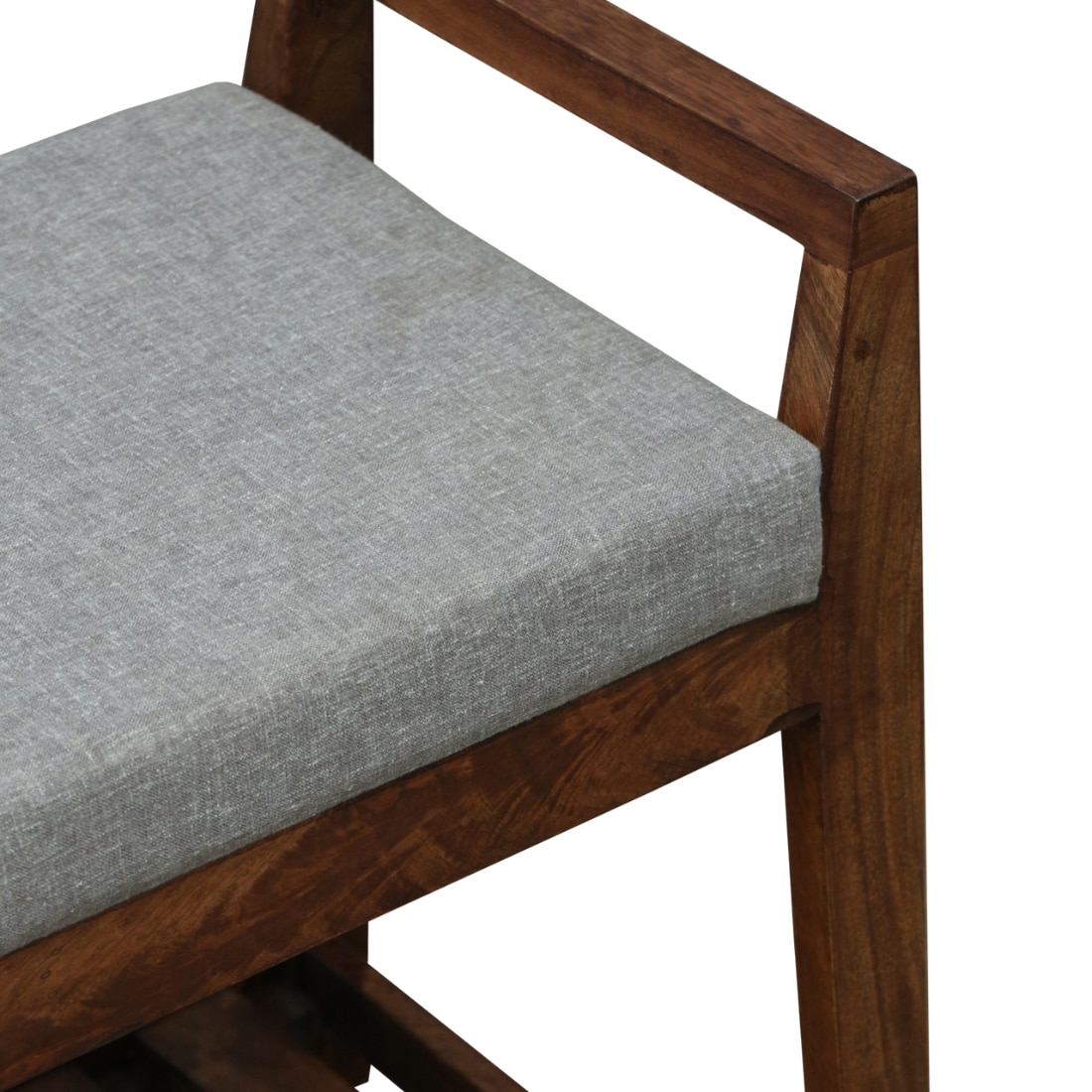 Tonsberg Solid Wood Shoe Rack with Seating in Walnut Brown finish