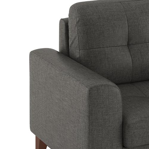 Verona Essential 1 Seater Fabric Sofa in Steel Colour