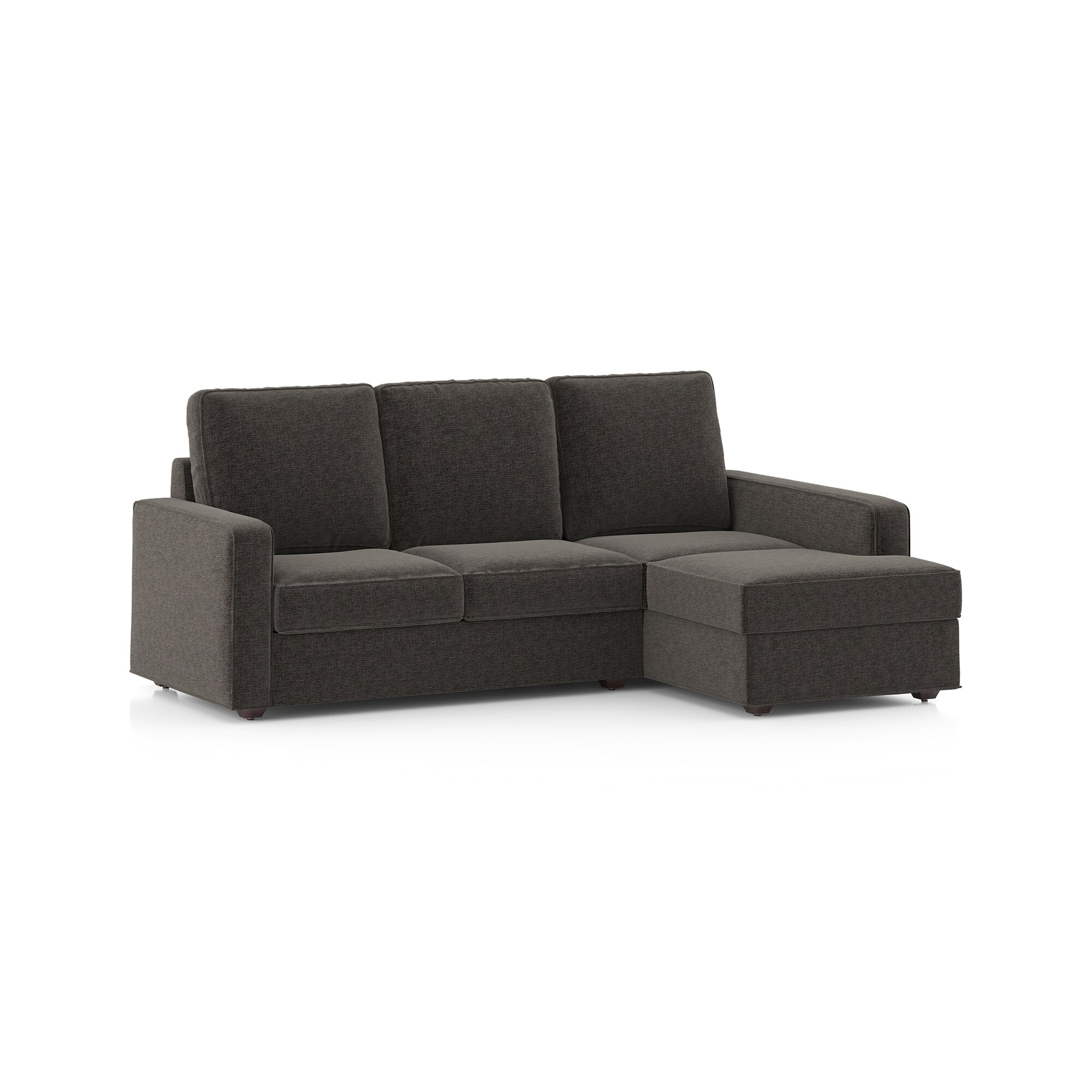 Apollo Compact Sofa (Colour : Smoke, Cushion : Soft, Back Type : High Back, Seating Capacity : Right Aligned 2 Seater + Right Aligned Chaise)
