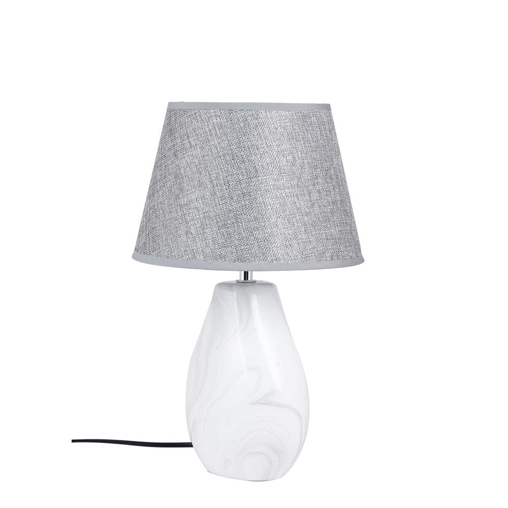 Marble Print Table Lamp Grey Sophisticated Design