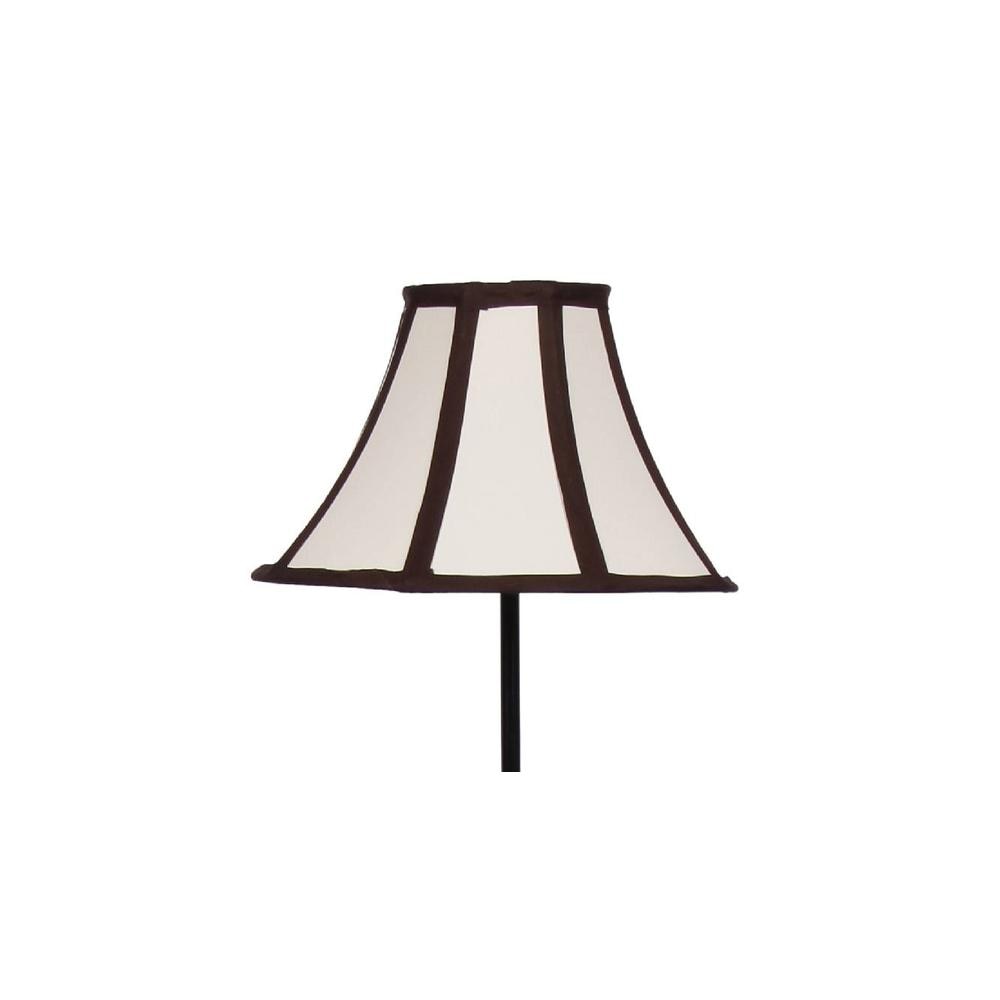 Gus Multicolour Fabric Floor Lamp with Black Iron Base