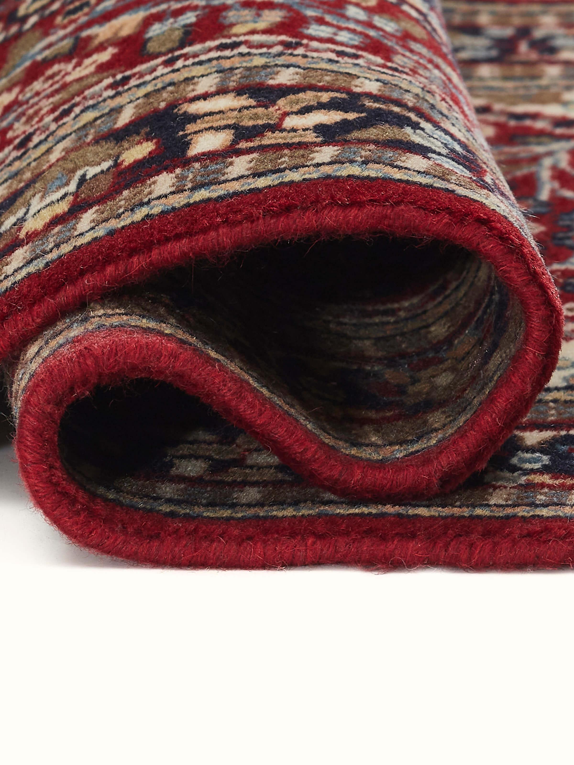 Traditional Persian Red Tabriz Gwalior Wool Hand-Knotted Carpet