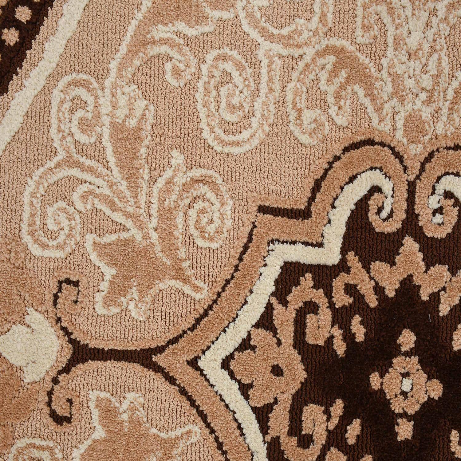 Multicolor Traditional Machine Made Polyester 4 X 6 Feet Carpet