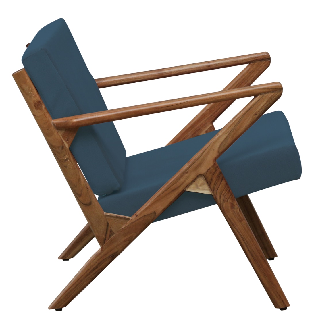 Zesta Blue Fabric Accent Chair