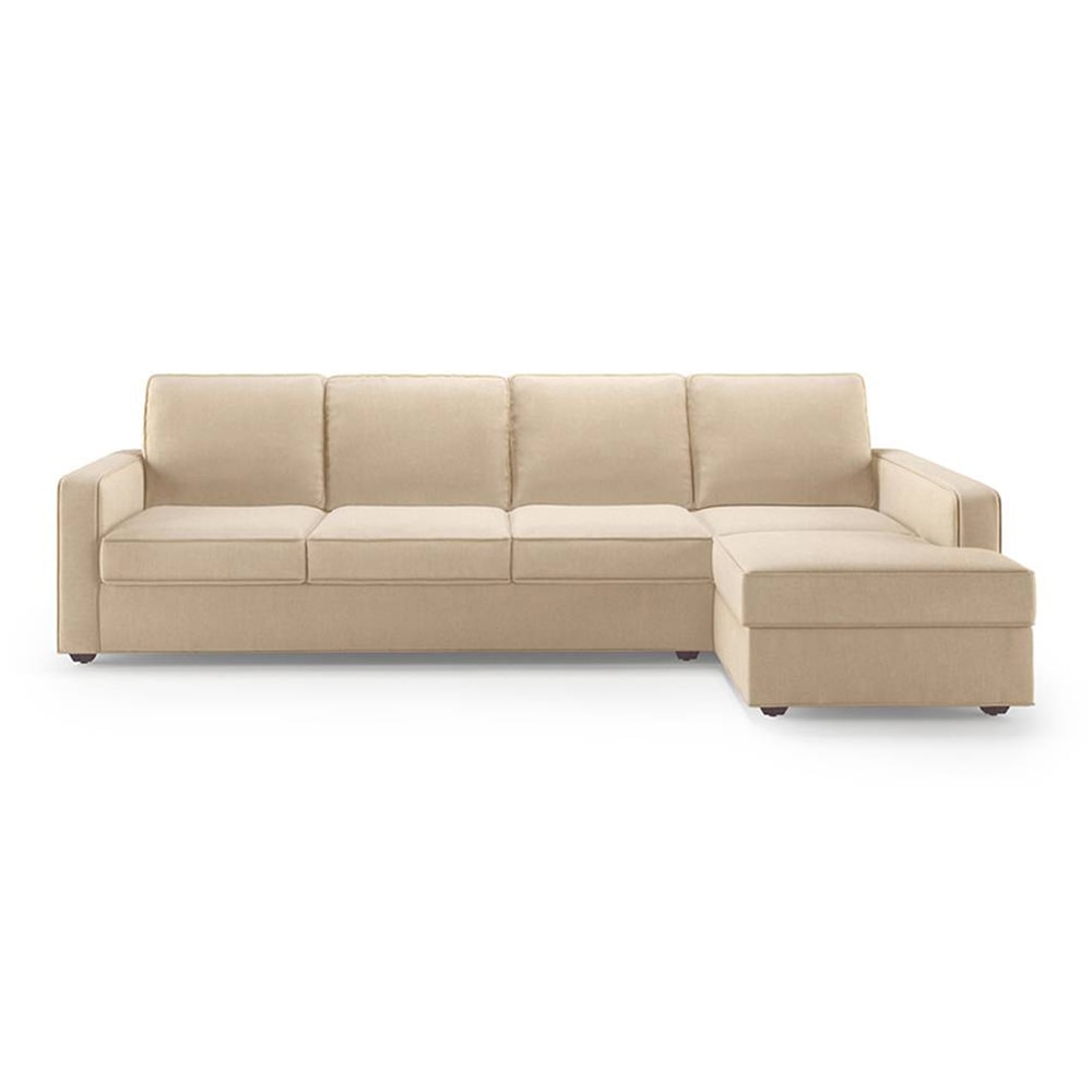 Apollo Compact Sofa (Colour : Birch Beige, Cushion : Hard, Back Type : Regular, Seating Capacity : Right Aligned 3 Seater + Right Aligned Chaise)