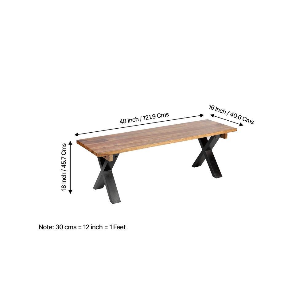 Rosslyn Sheesham Wood Mid Century 4 Seater Dining Table Set With Teak