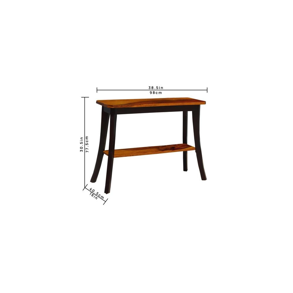 Fenna Solid Wood TV Unit in Walnut Finish