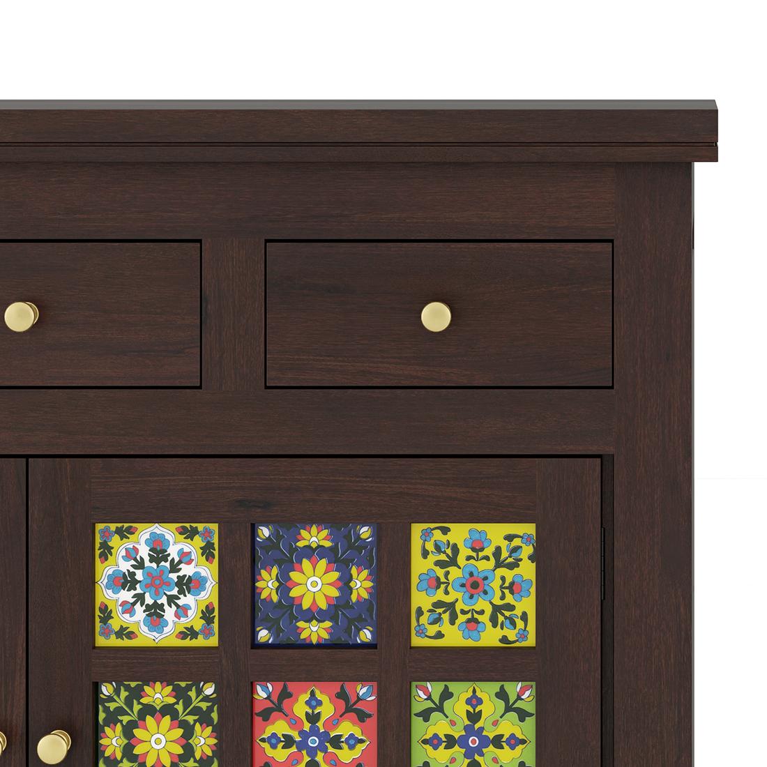Azul Solid Wood Sideboard in Brushed Walnut Finish