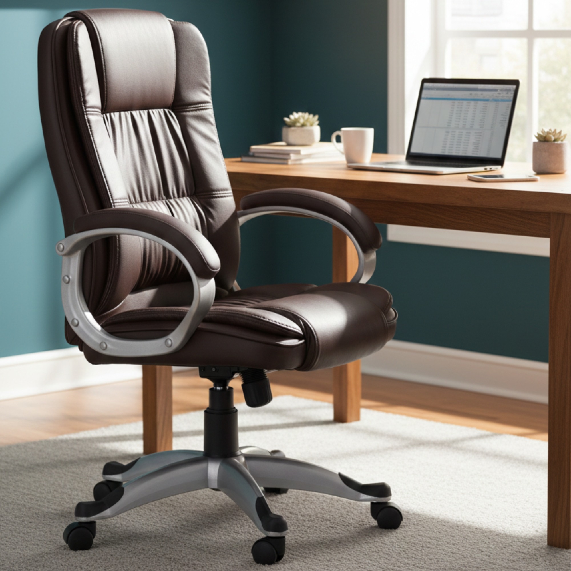 Smart Executive Chair In Brown Colour - Adiko Systems