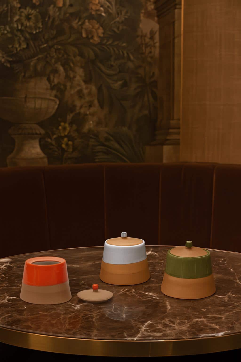 Studio Pottery Ceramic Condiments Container Set (3 Pcs)