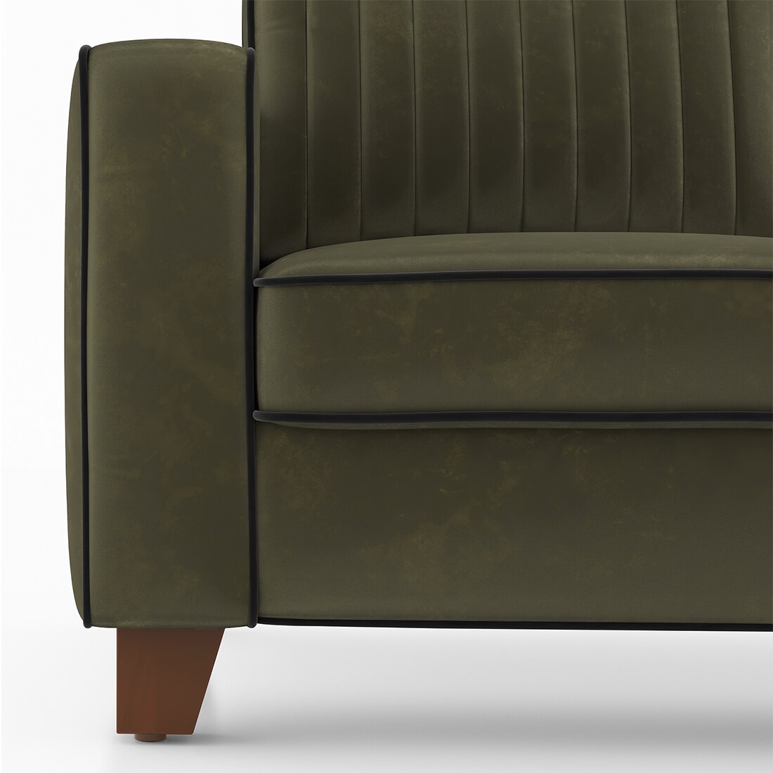Apollo Neo Sofa (Colour : Deep Olive Velvet, Seating Capacity : 3 Seater, Cushion Type : Soft, Back Height : Regular Back)
