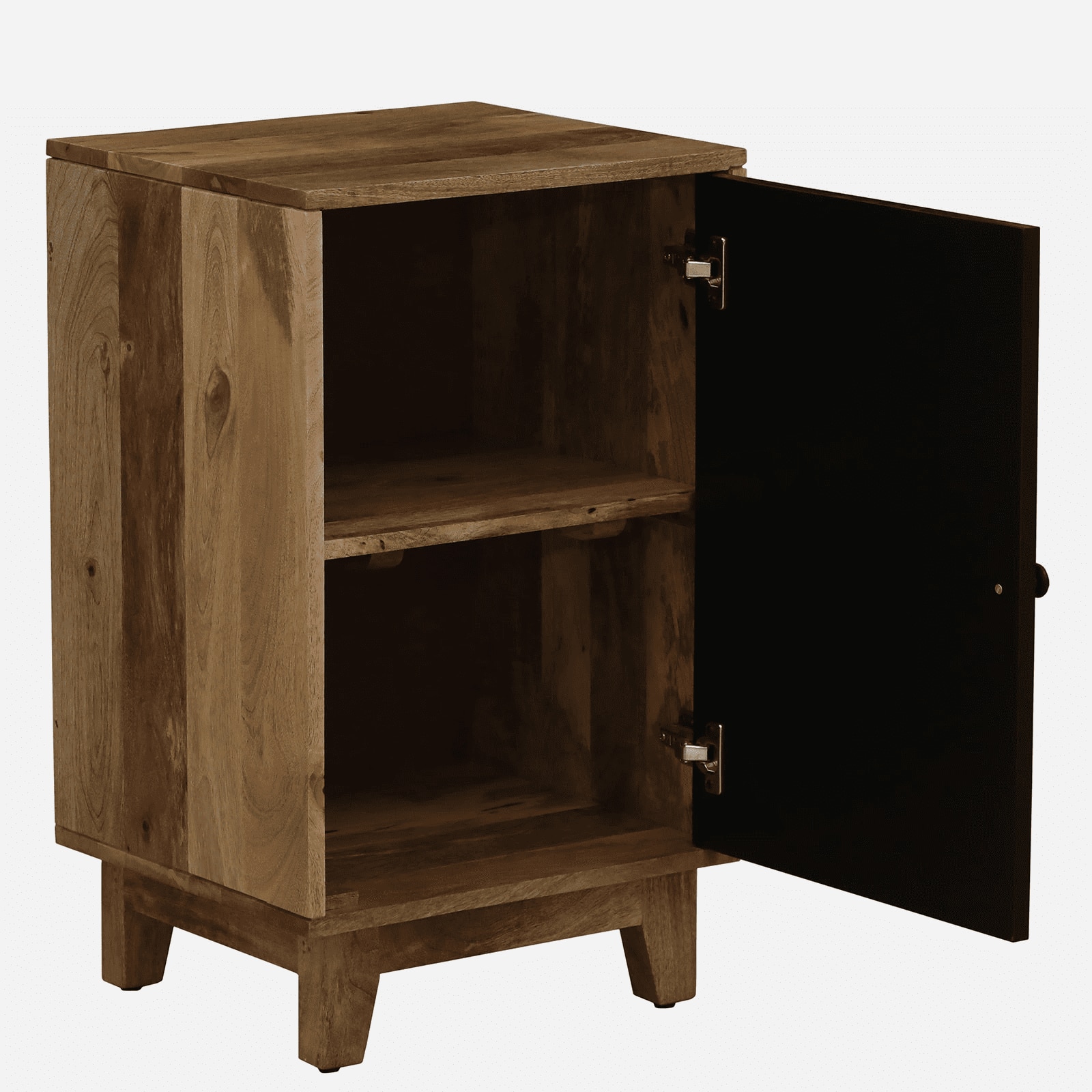 KevinMango Wood Hand Painted Multicolour 1 Door Small Cabinet In Natural Finish