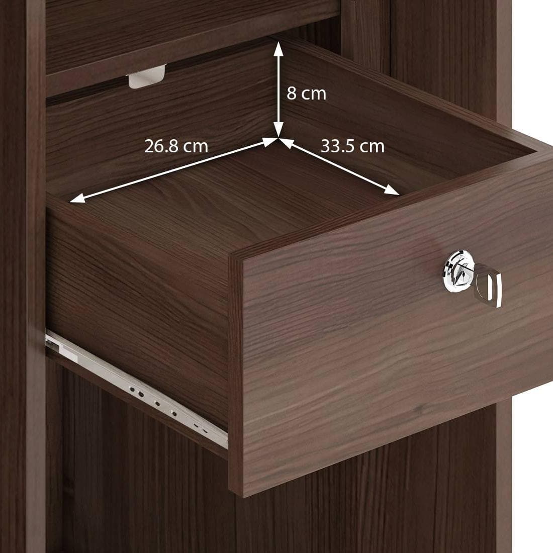 Miller 3 Door Wardrobe With Mirror in Two Tone Finish