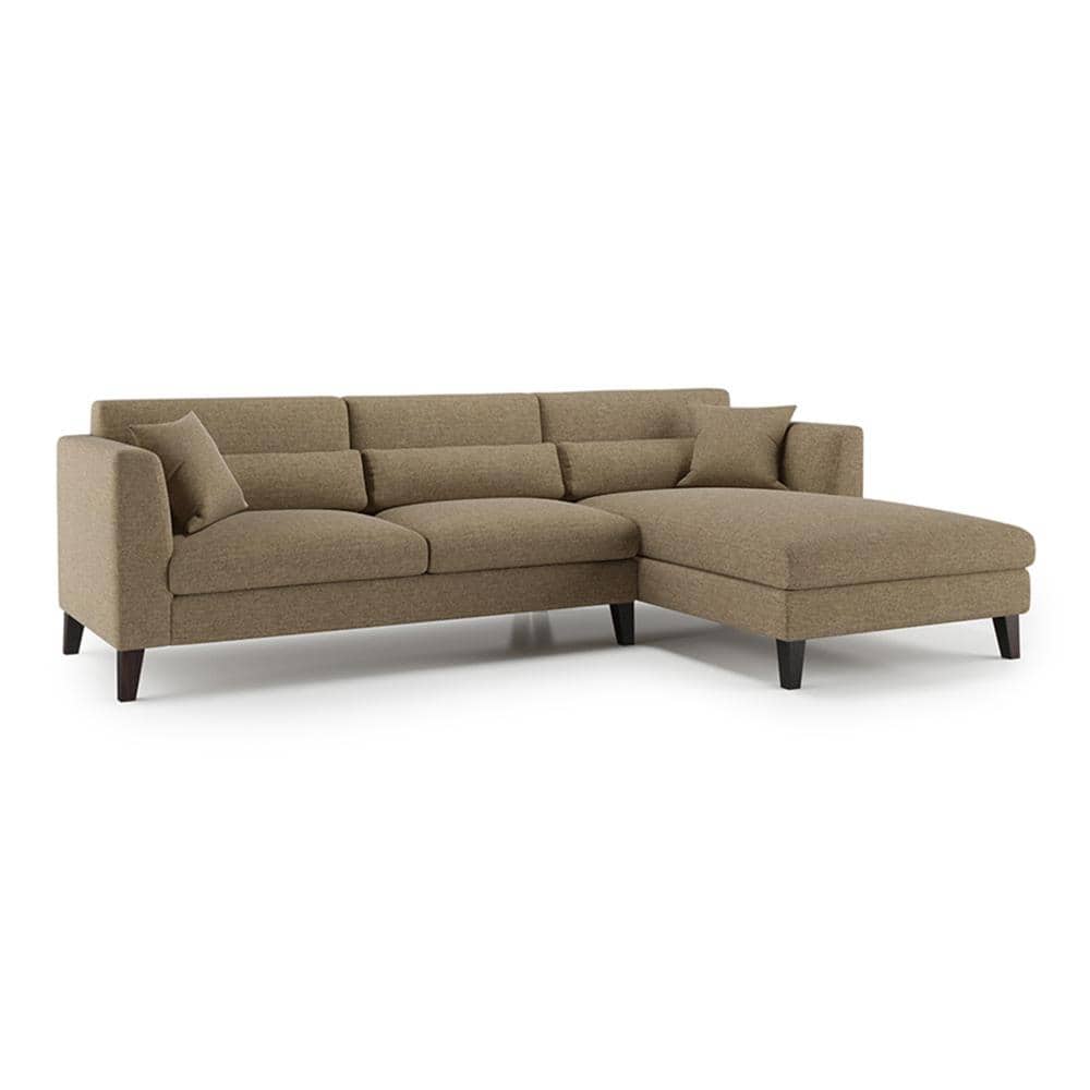 Lewis Sectional Sofa (Colour : Dune, Cushion : Soft, Seater : Right Aligned 3 Seater + Right Aligned Chaise)