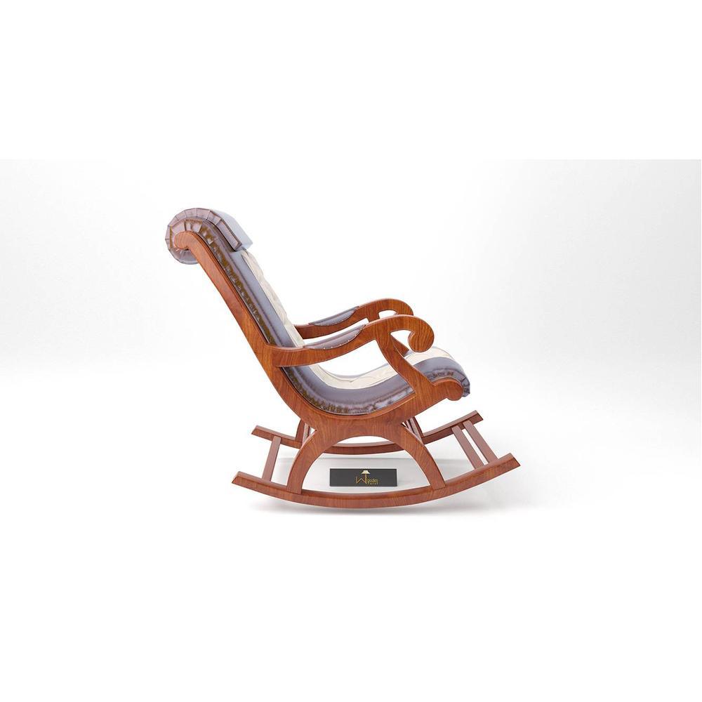 Shauna Solid Wood Rocking Chair in Grey Colour