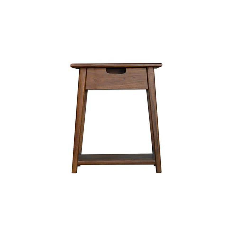 Oplux Solid Wood Bedside Table In Provincial Finish