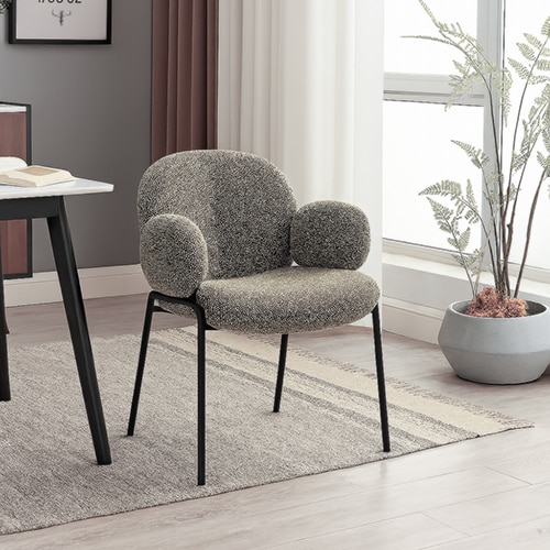 Tezzo Fabric Dining Chair in Green Colour - Living Shape