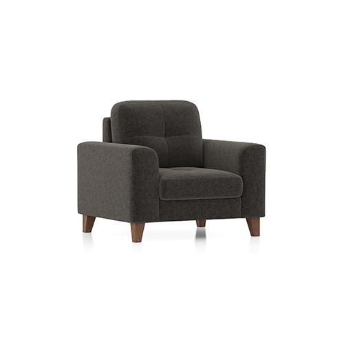 Verona Premium 1 Seater Fabric Sofa in Smoke Colour