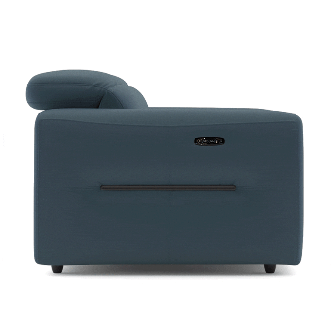 Linaro Leather 1 Seater Double Motor Recliner In Blue Colour