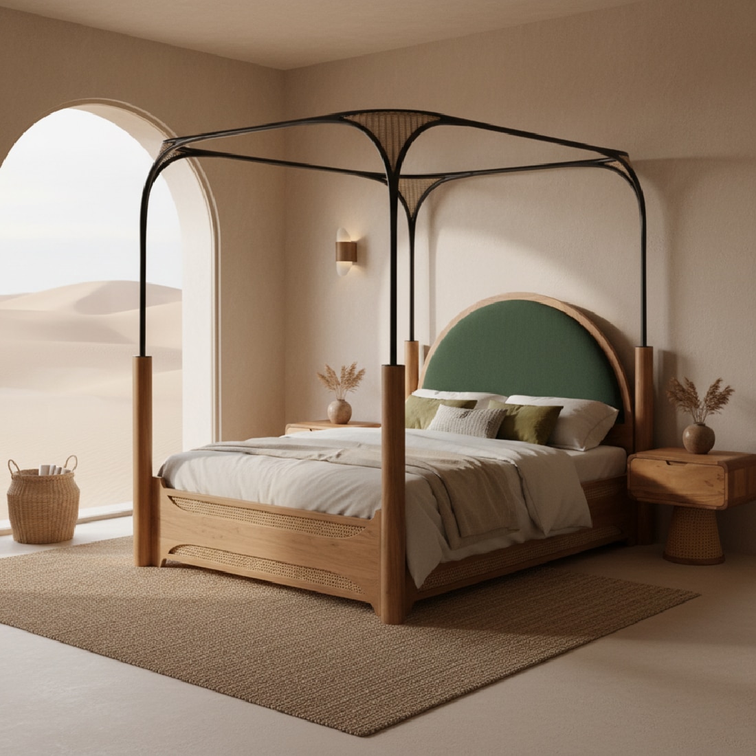 Andaman Narcodam Solid Wood Queen Bedroom Set in Brown Colour - Orange Tree
