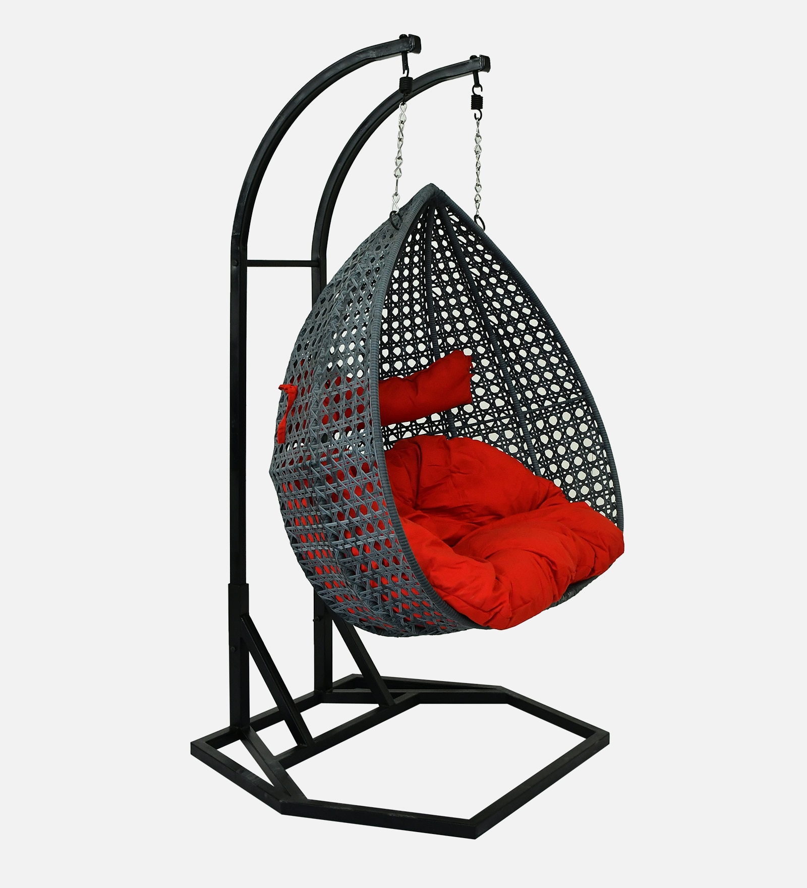 Zermatt Wicker Swing In Grey Color