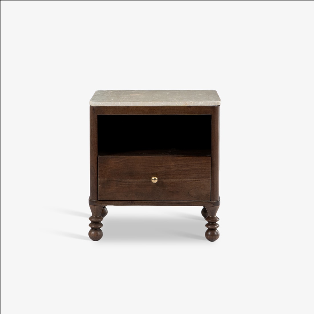Ukti Bedside Table in Walnut Finish