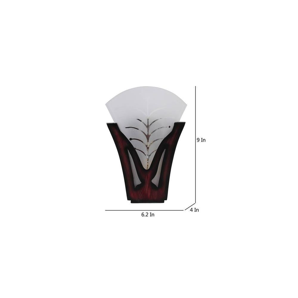 Quenna Brown Glass Wall Light