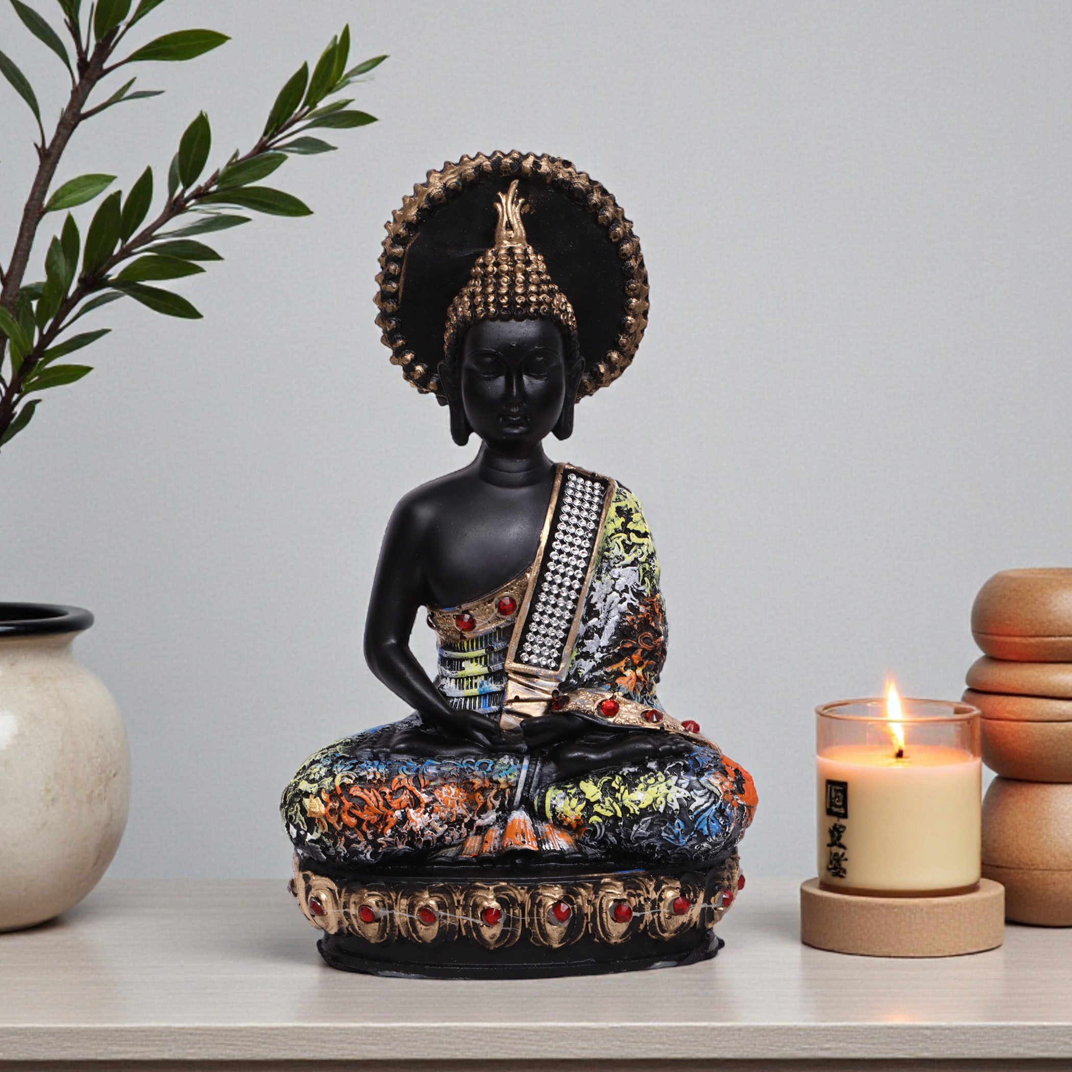 VEDAS Polyresin  Figurine in Grey Colour - Vedas