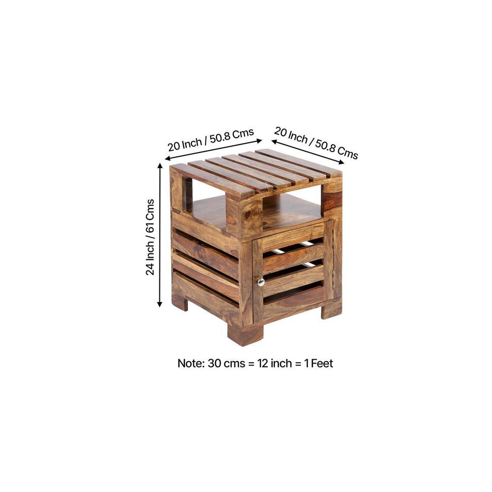 Harvey Side Table - Teak Finish