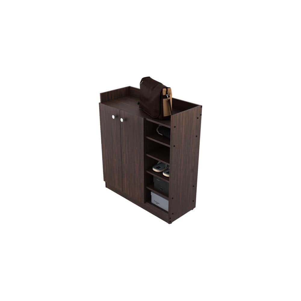 MARCO SHOE RACK ENGINEERED WOOD IN CHOCO WALNUT FINISH