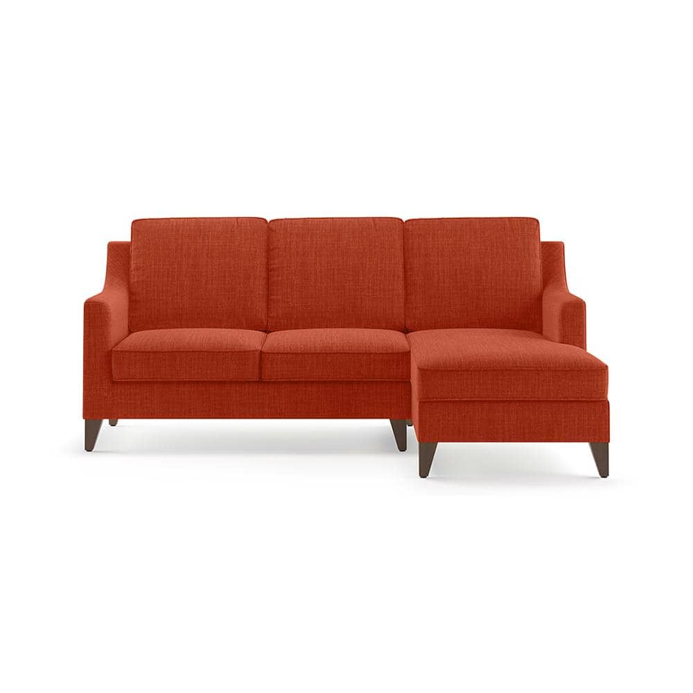 Abbey Sectional Sofa (Colour : Lava, Cushion : Soft, Seater : Right Aligned 2 Seater + Right Aligned Chaise)