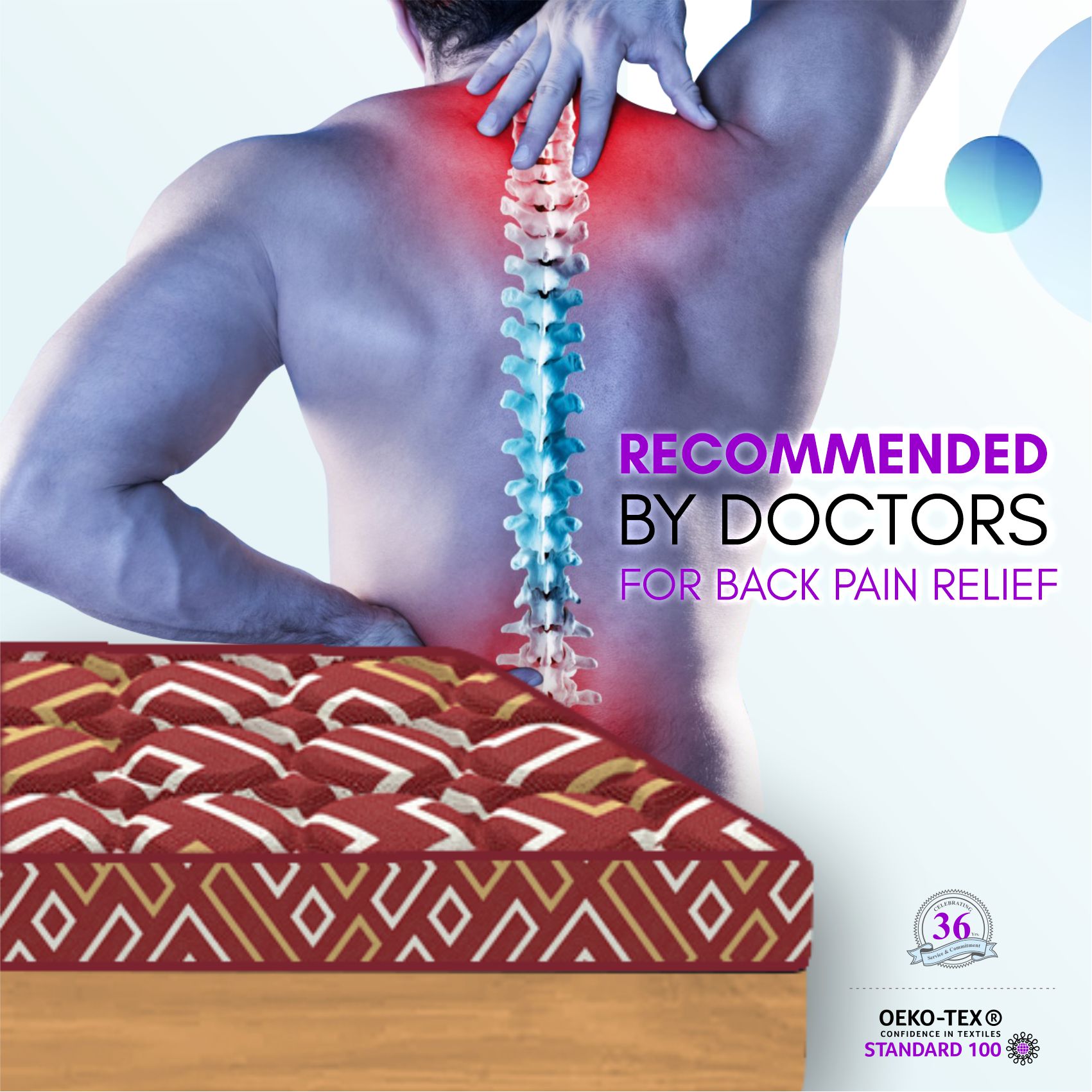 Back Support Premium Orthopedic Temperature Regulated Coir Mattress