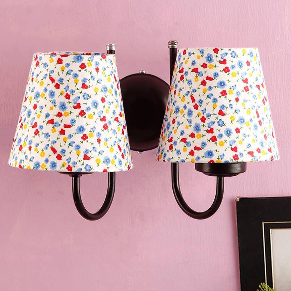 Biren Multicolour Fabric Wall Light