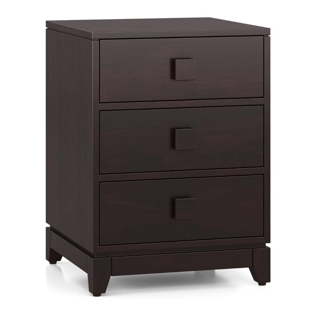 Magellan Solid Wood Bedside Table in Mahogany Finish