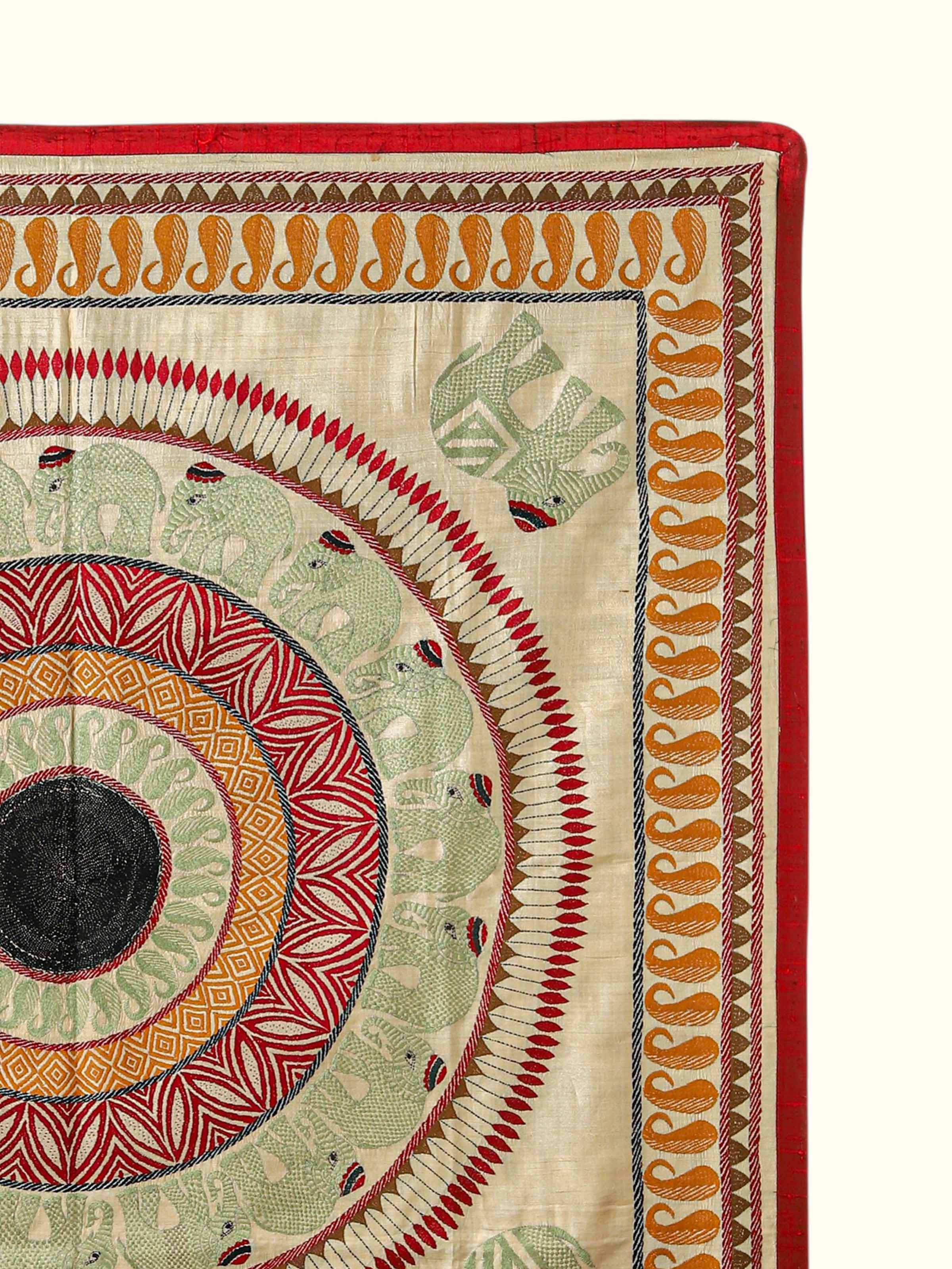 Kantha Embroidered Fabric Wall Hanging