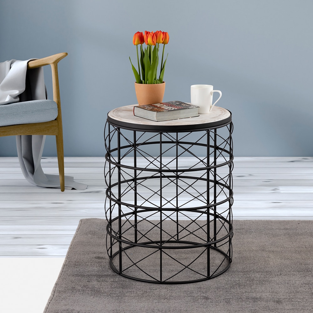 Metalsmith Elegant Side Table – Metal, Black Powder Coat - Metalsmith