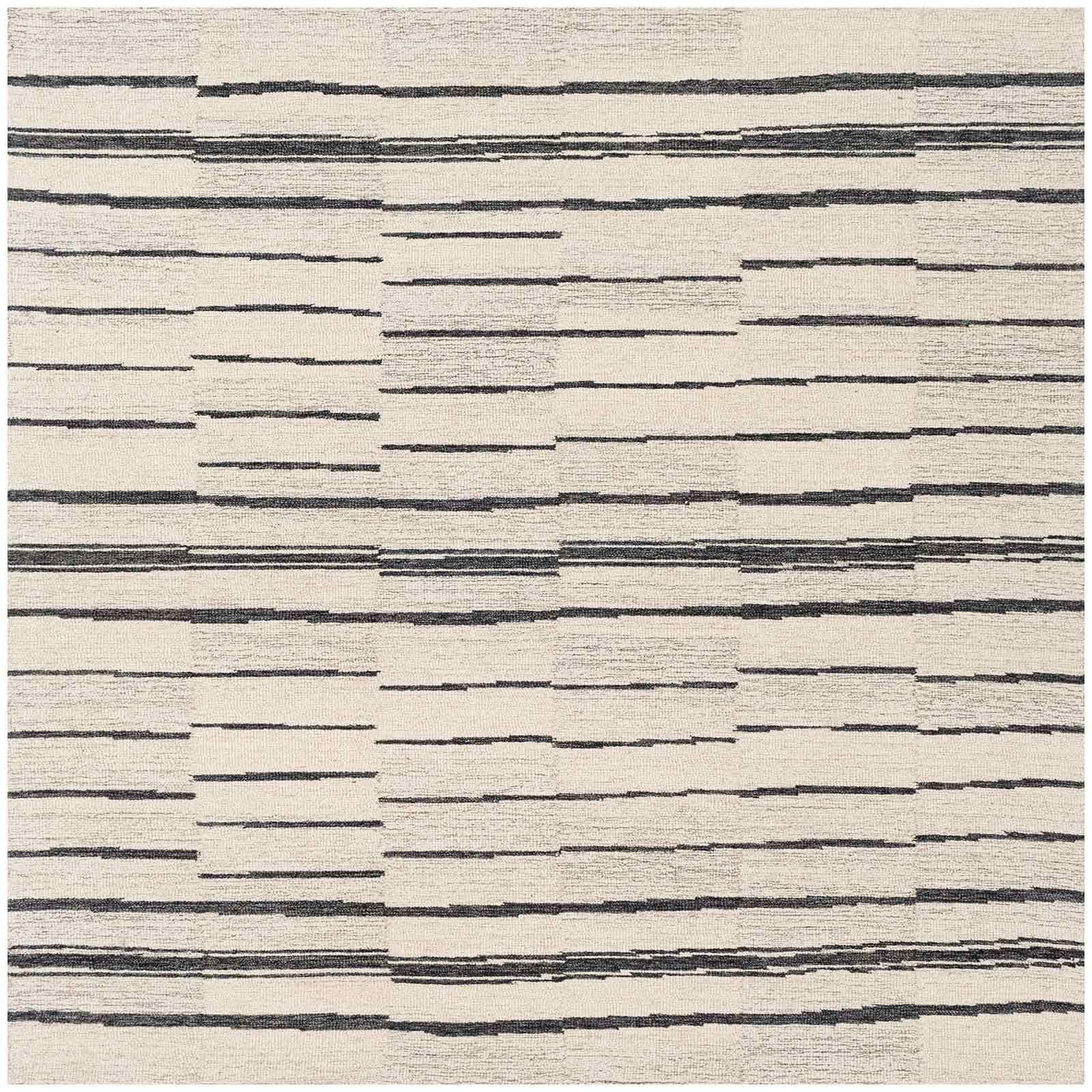 Granada Beige & Black Wool Rug