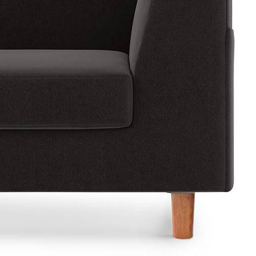 Rubik Premium 3 Seater Fabric Sofa in Pebble Grey Colour