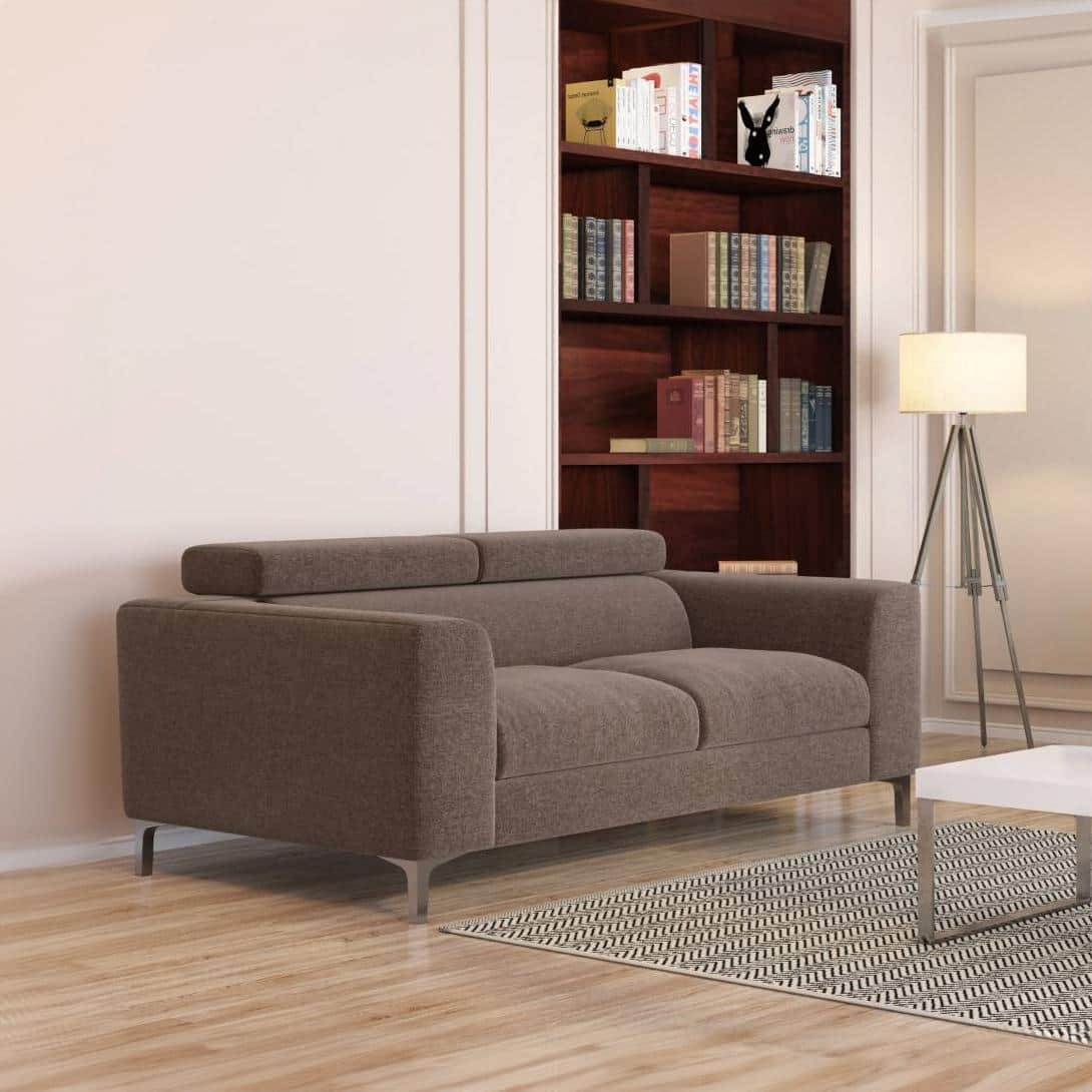 Chelsea 2 Seater Fabric Sofa (Daschund Brown)