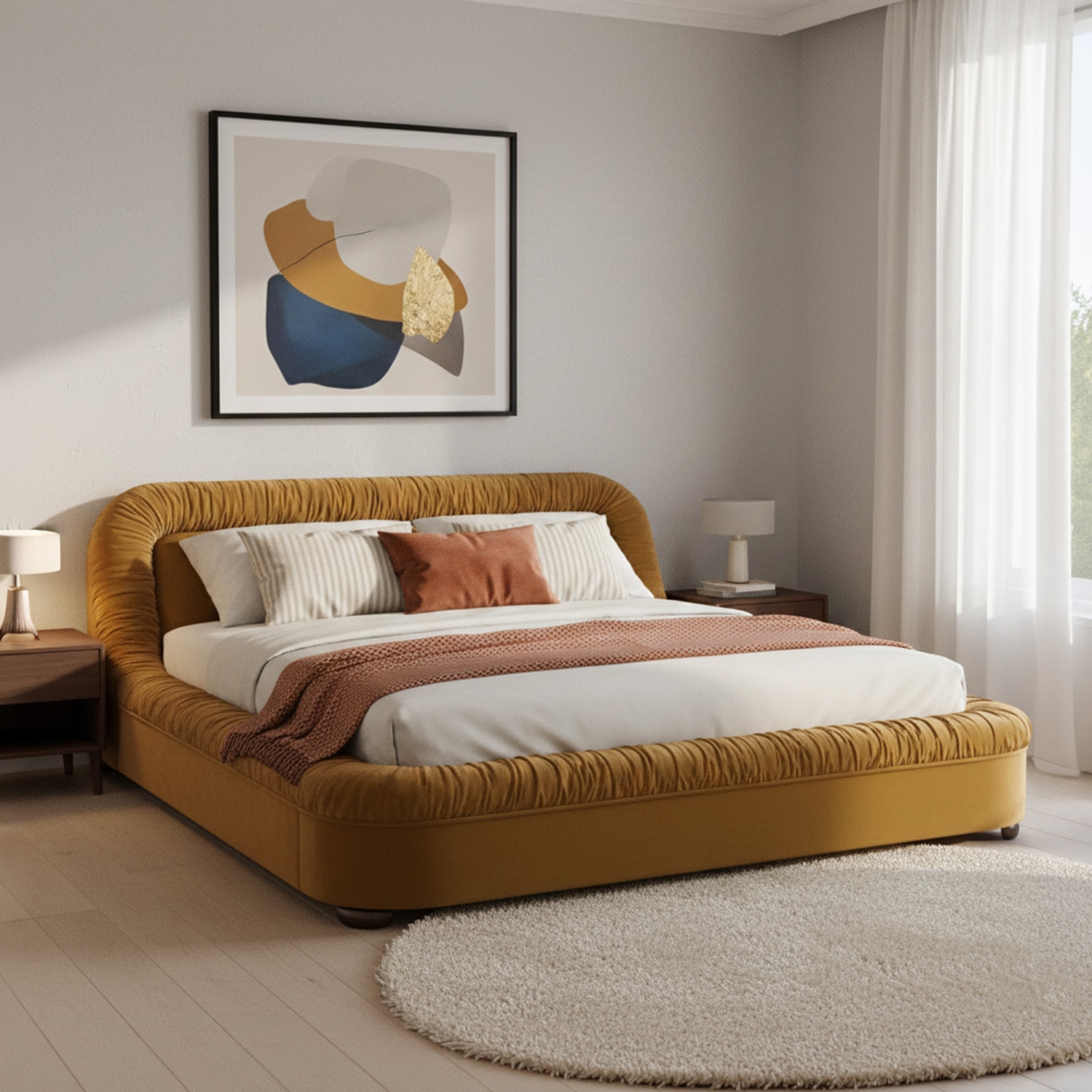 Casa Haven Relax King Size Bed in velvet With Engineered Hardwood Frame & Hydraulic Storage - Nestroots