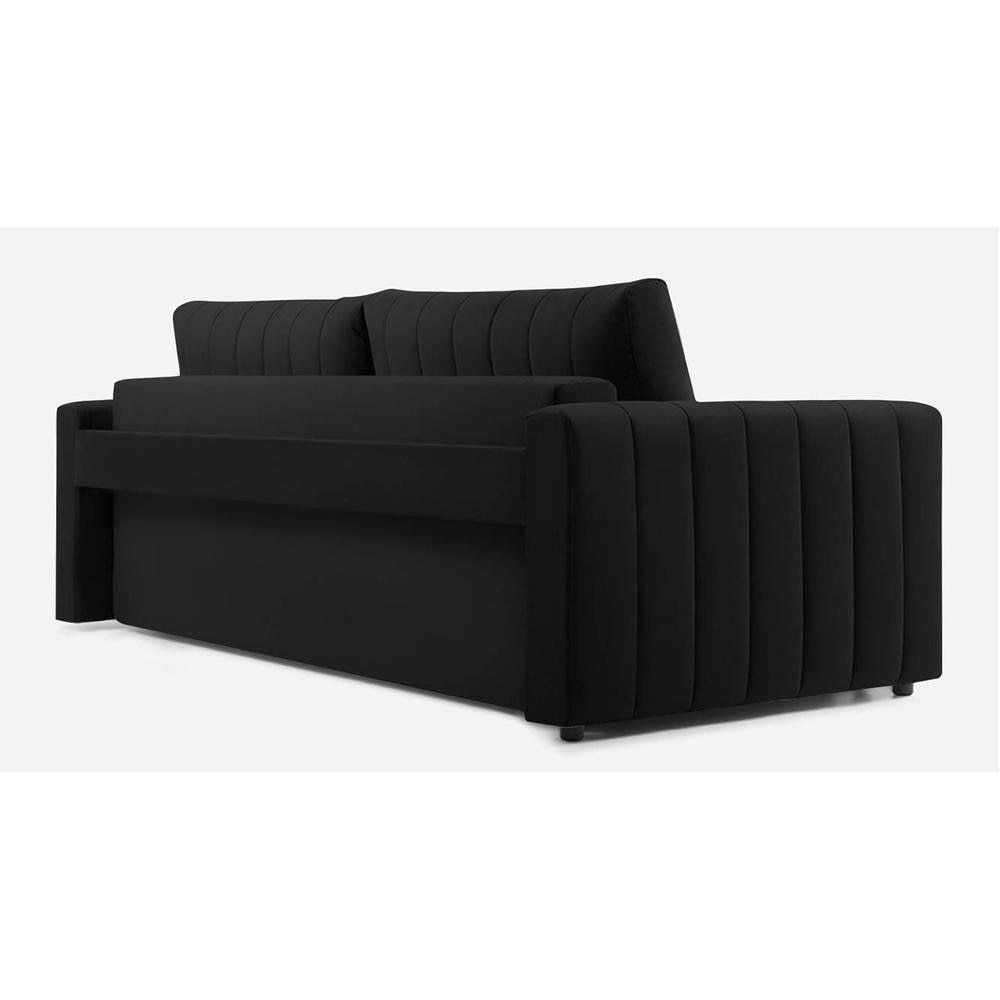 Beliss 3 Pull Out Sofa Cum Bed ith storage In Black Colour