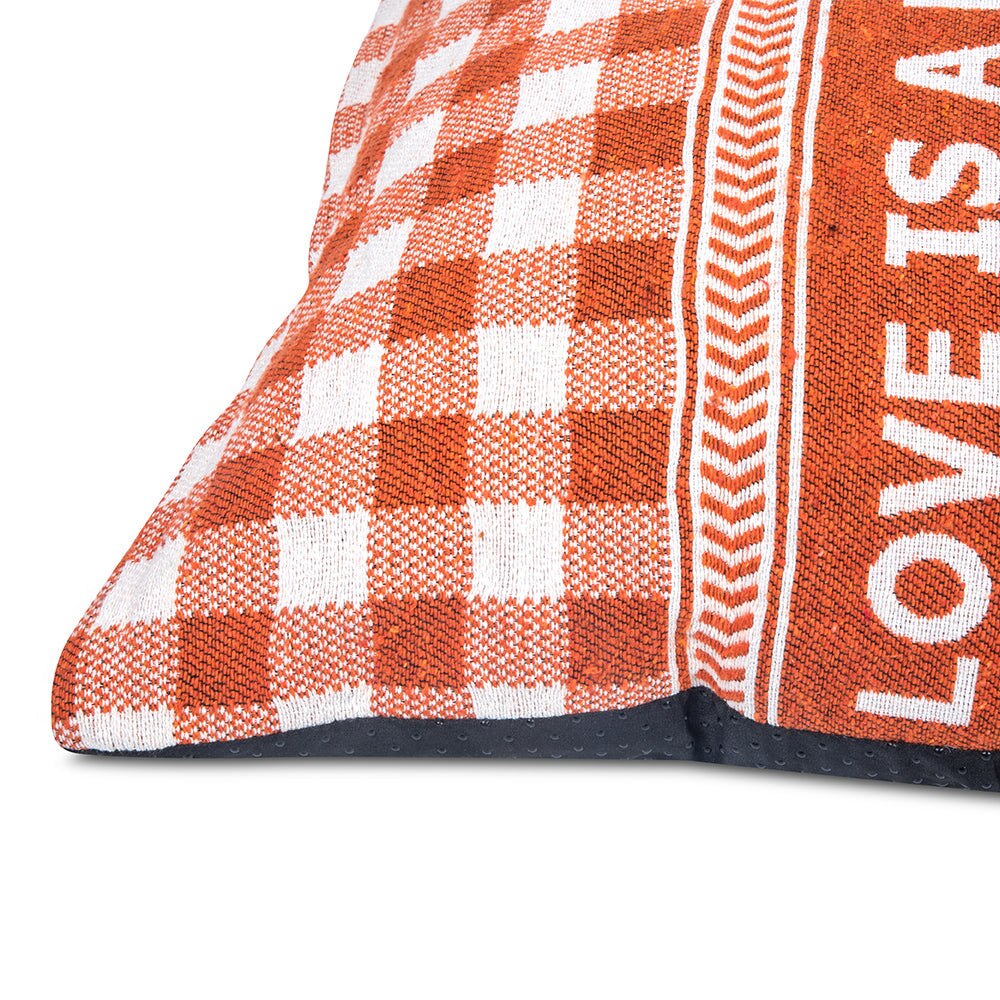 Chic Printed Cotton Pets Bed in Orange Colour