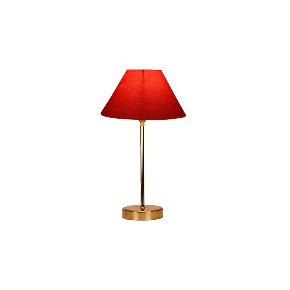 Orange cotton with Metal Gold Table Lamp